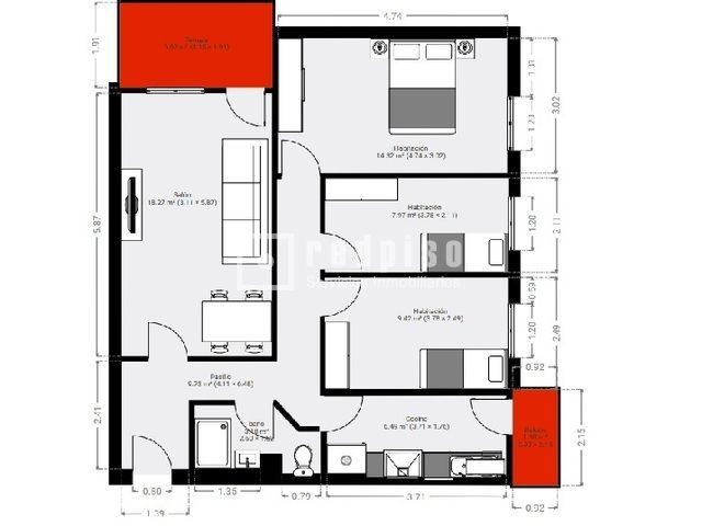 Piso en venta en calle Biarritz, Zaragoza, Zaragoza 47/47